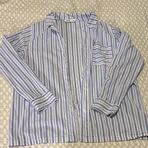 Sonoma Blue and White Striped Pajama Top